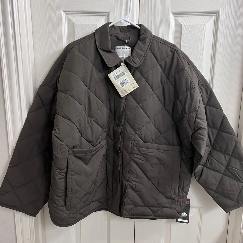 Frank & Oak Thermore Quilted Button Up Insulated Jacket - Picture 1 of 6